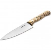 Кухонный шеф-нож Boker Tenera Chef’s Medium Ice Beech, 158 мм, сталь С75, рукоять белый бук купить в Хабаровске