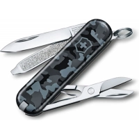 Нож перочинный Victorinox  Classic, сталь X55CrMo14, рукоять Cellidor®, синий камуфляж купить в Хабаровске