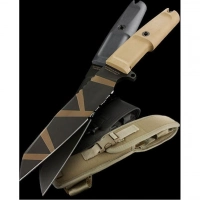 Нож с фиксированным клинком Extrema Ratio Task Desert Warfare 1/3 Serrated, сталь Bhler N690, рукоять прорезиненный форпрен купить в Хабаровске