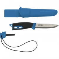 Нож с фиксированным лезвием Morakniv Companion Spark (S) Blue, сталь Sandvik 12C27, рукоять резина/пластик купить в Хабаровске