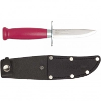 Нож с фиксированным лезвием Morakniv Scout 39 Safe Cerise, сталь Sandvik 12С27, рукоять береза, розовый купить в Хабаровске