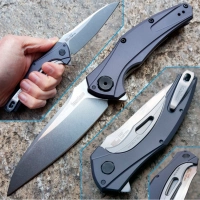 Нож складной Bareknuckle — Kershaw 7777, сталь Sandvik 14C28N, рукоять серый анодированный алюминий купить в Хабаровске