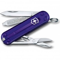 Нож Victorinox Classic SD Colors, Persian Indigo (0.6223.T29G) фиолетовый полупрозрачный, 7 функций 58мм купить в Хабаровске