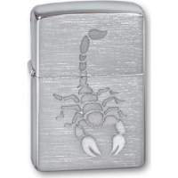 Зажигалка ZIPPO Scorpion Brushed Chrome, латунь с никеле-хром.покрыт., серебр., матов., 36х56х12 мм купить в Хабаровске